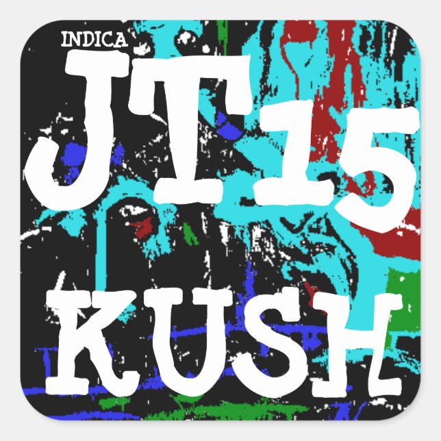 JT15 INDICA KUSH SQUARE STICKER (Front)