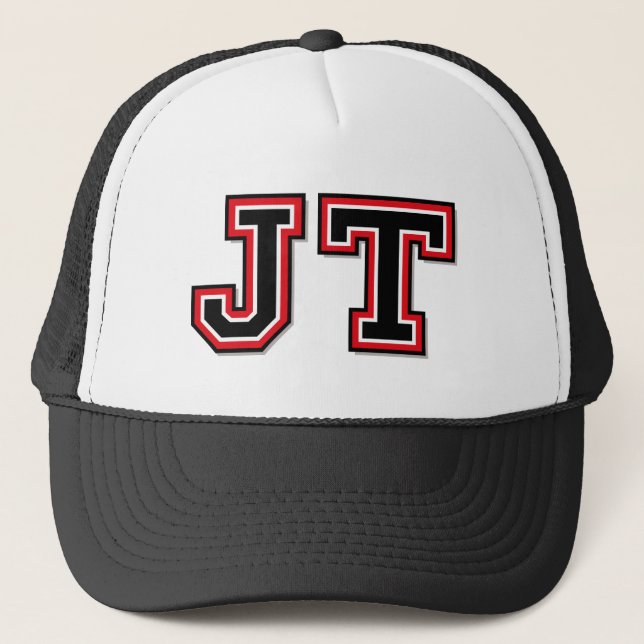 'JT' Monogram Trucker Hat (Front)