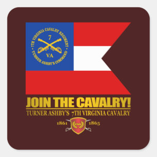 JTC (Turner Ashby's 7th Virginia Cavalry) Square Sticker