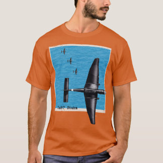 Ju87 Stuka WW2 bomber aeroplane over the ocean T-Shirt