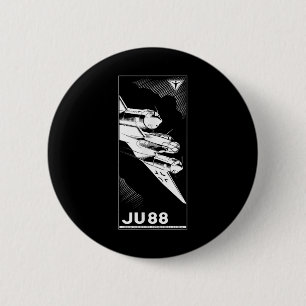 Ju 88 Ww2 German Plane Vintage 1941 Graphic 6 Cm Round Badge