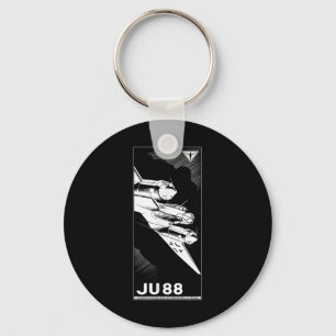 Ju 88 Ww2 German Plane Vintage 1941 Graphic Key Ring