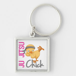 Ju Jitsu Chick Key Ring