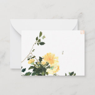 Ju Lian - Insects and Flowers framed Card
