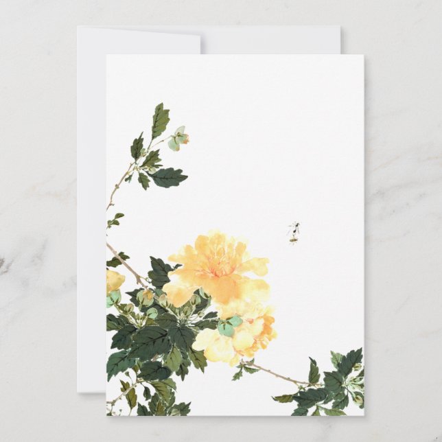 Ju Lian - Insects and Flowers framed Card (Front)