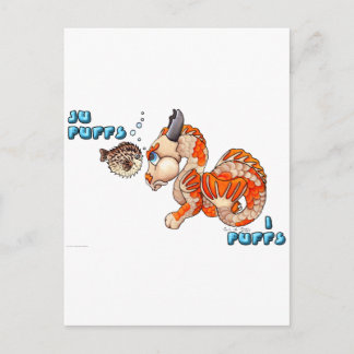 Ju Puffs, I Puffs cute Koi baby dragon Postcard