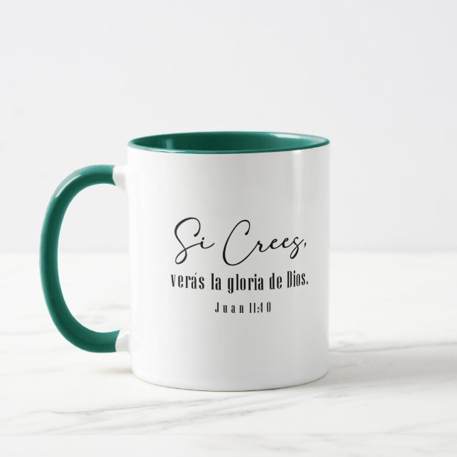 Juan 11, spanish bible verse Taza Mug (Left)