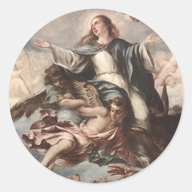 Juan de Valdes Leal- Assumption of the Virgin Classic Round Sticker (Front)