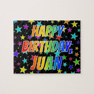 "JUAN" First Name, Fun "HAPPY BIRTHDAY" Jigsaw Puzzle