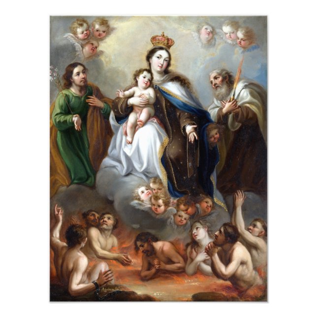 Juan Francisco de Aguilera The Virgin of Carmen Po Photo Print (Front)