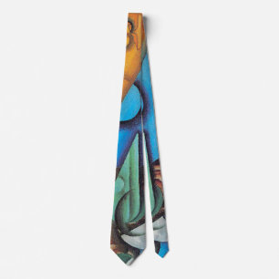 Juan Gris - Bottle & Glass on a Table Abstract Art Tie