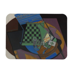 Juan Gris - Checkerboard and Playing Cards Magnet