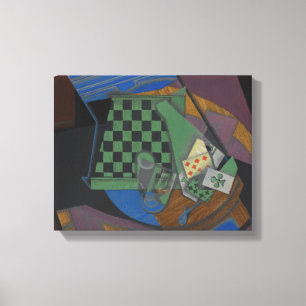 Juan Gris - Chequerboard and Playing Cards Canvas Print