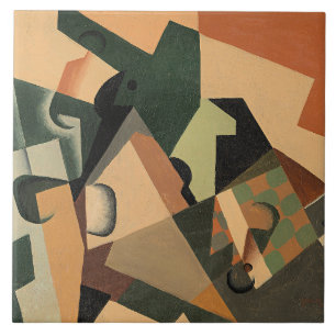 Juan Gris - Glass and Checkerboard, Tile