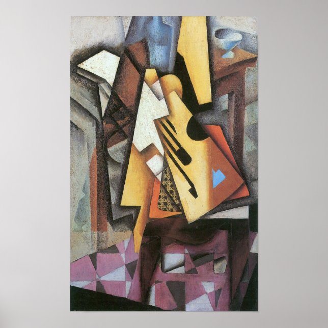 Juan Gris - Guitar and stool Poster (Front)
