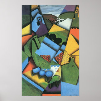 Juan Gris - Landscape with houses in Ceret Poster