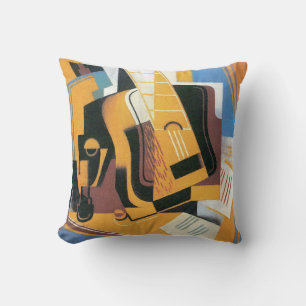 Juan Gris - Photograph of The Guitar Abstract Art Cushion