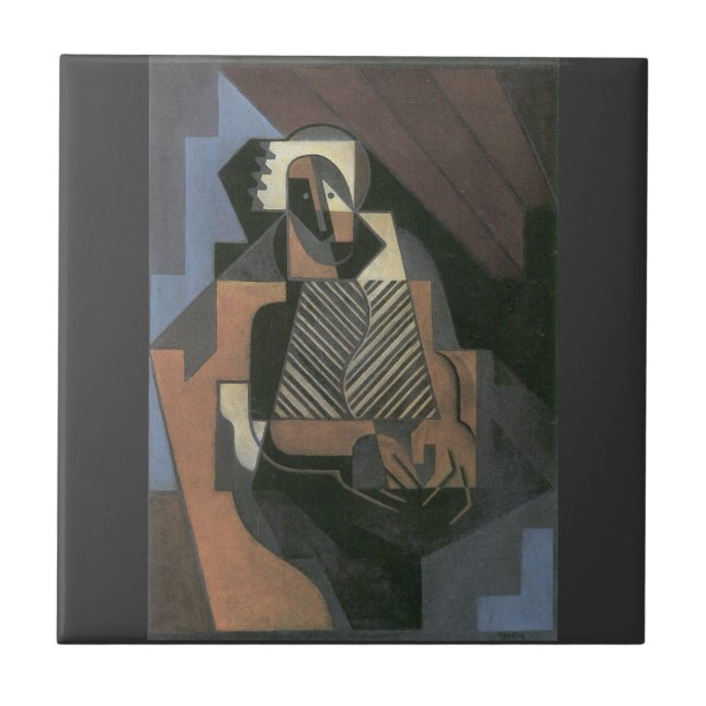 Juan Gris - Sitting peasant woman Tile (Front)