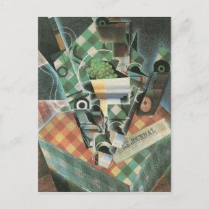 Juan Gris - Still Life with checked tablecloth Postcard
