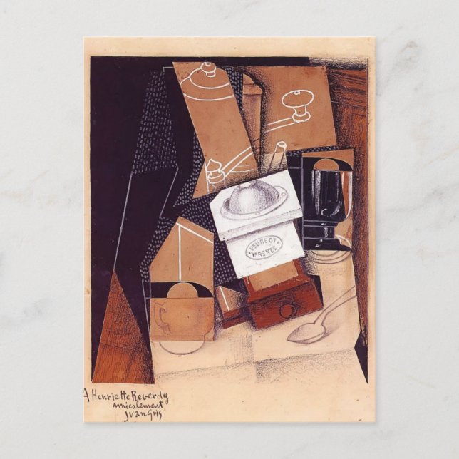 Juan Gris- The Coffee Grinder Postcard (Front)