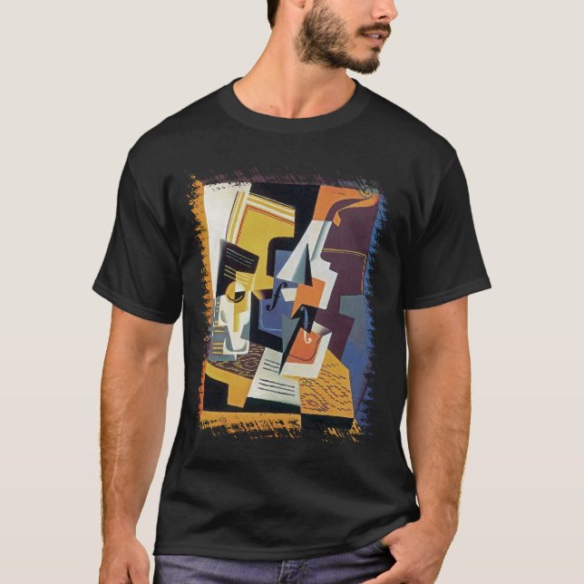 Juan Gris - Violin and Glass - Abstract Art T-Shirt (Front)