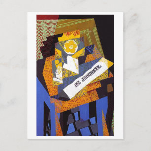 Juan Gris's Newspaper and Fruit Dish (1916) Postcard