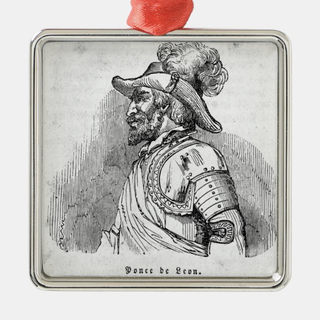 Juan Ponce de Leon Metal Tree Decoration (Front)