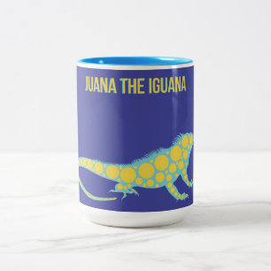 Juana the Iguana  Two-Tone Coffee Mug
