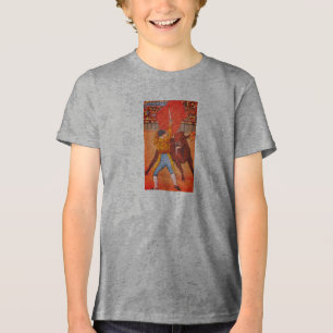 Juarez, Mexico Vintage Bull Fight Scene Kids Tri-Blend Shirt