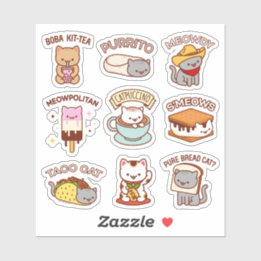 Jubby Cats - Cat Memes Stickers Sheet