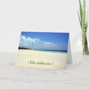 jubilación playa card