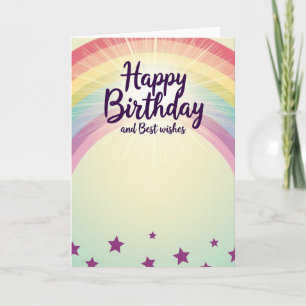 Jubilant Birthday Pastel Arc Card