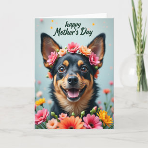 Jubilant Dog Mothers Day Card