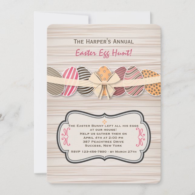 Jubilant Easter Eggs Invitation (Front)