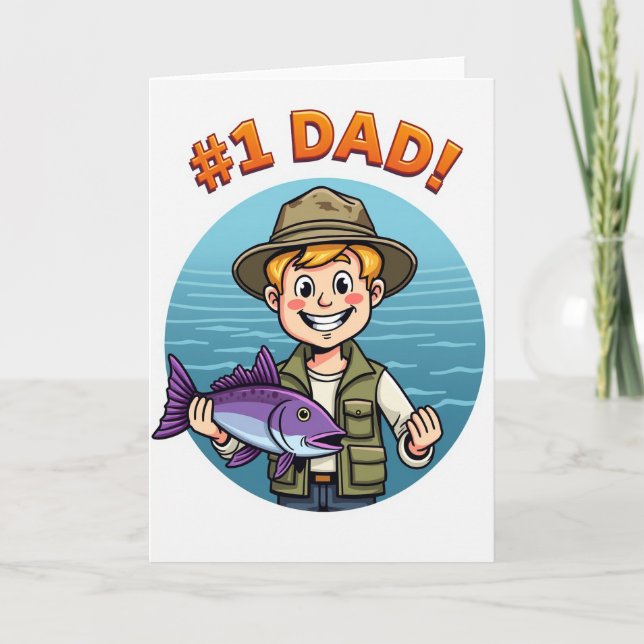 Jubilant Fathers Day Catch Card (Front)