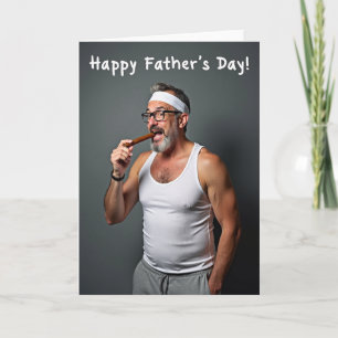 Jubilant Fathers Day Portrait Card