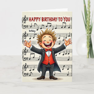 Jubilant Music Birthday Card