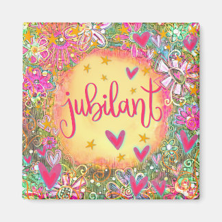 Jubilant Pretty Colourful Floral Hearts Inspirivit Magnet