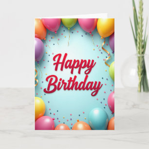 Jubilant Sphere Birthday Card