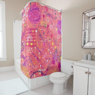 Jubilation: Maximalist Art Shower Curtain