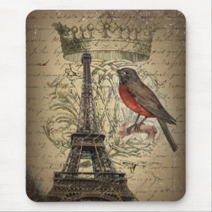 jubilee crown french bird paris eiffel tower mouse mat