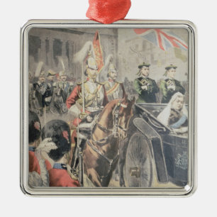 Jubilee of the Queen of England Metal Tree Decoration