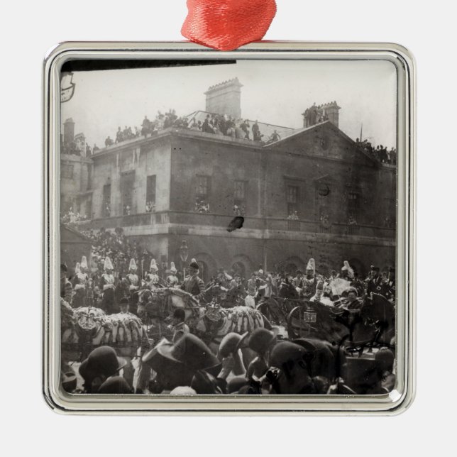 Jubilee Procession in Whitehall, 1887 Metal Tree Decoration (Front)