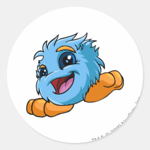 JubJub Blue Classic Round Sticker