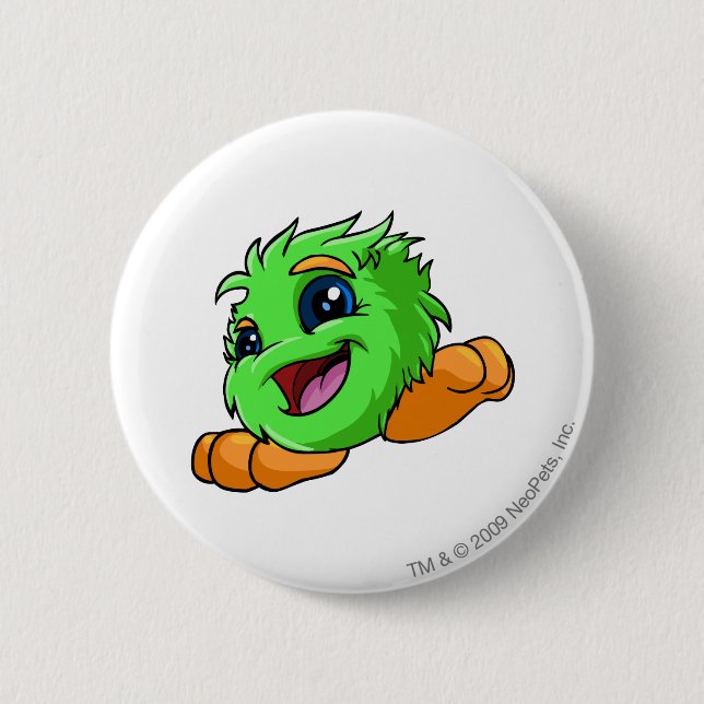 JubJub Green 6 Cm Round Badge (Front)