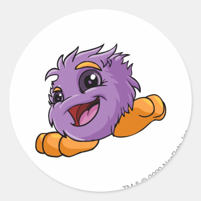 JubJub Purple Classic Round Sticker (Front)
