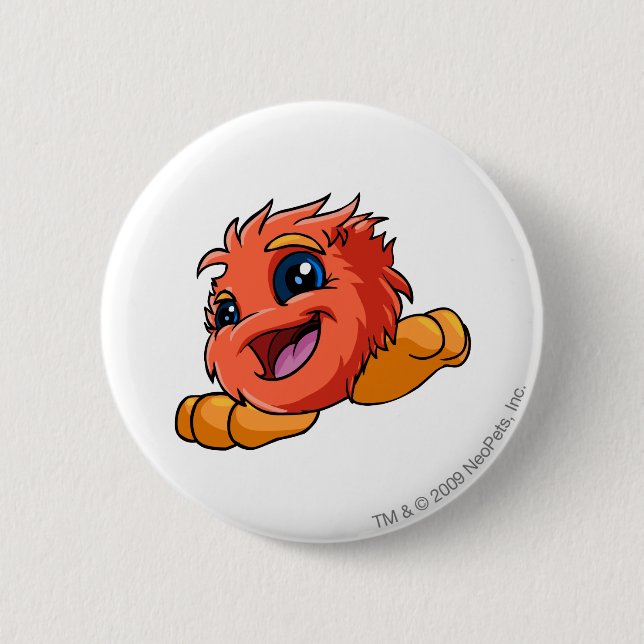 JubJub Red 6 Cm Round Badge (Front)