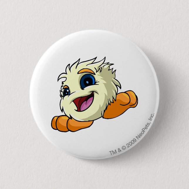 JubJub White 6 Cm Round Badge (Front)