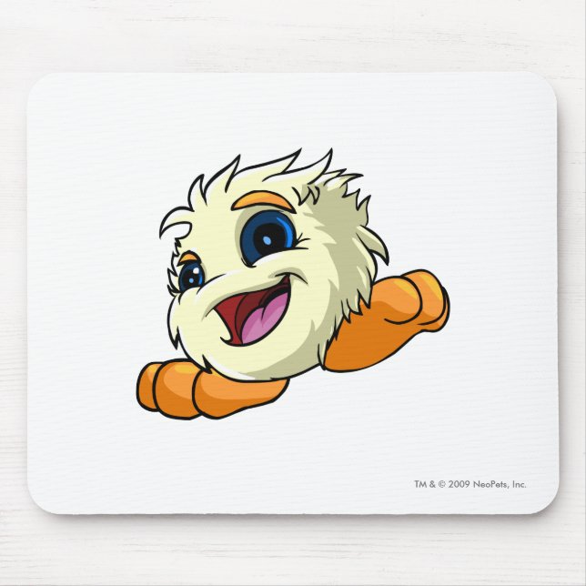 JubJub White Mouse Mat (Front)