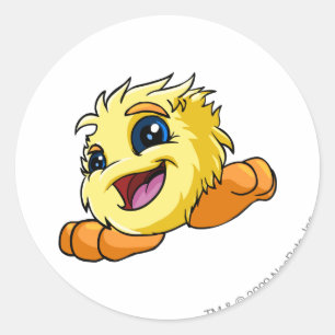 JubJub Yellow Classic Round Sticker